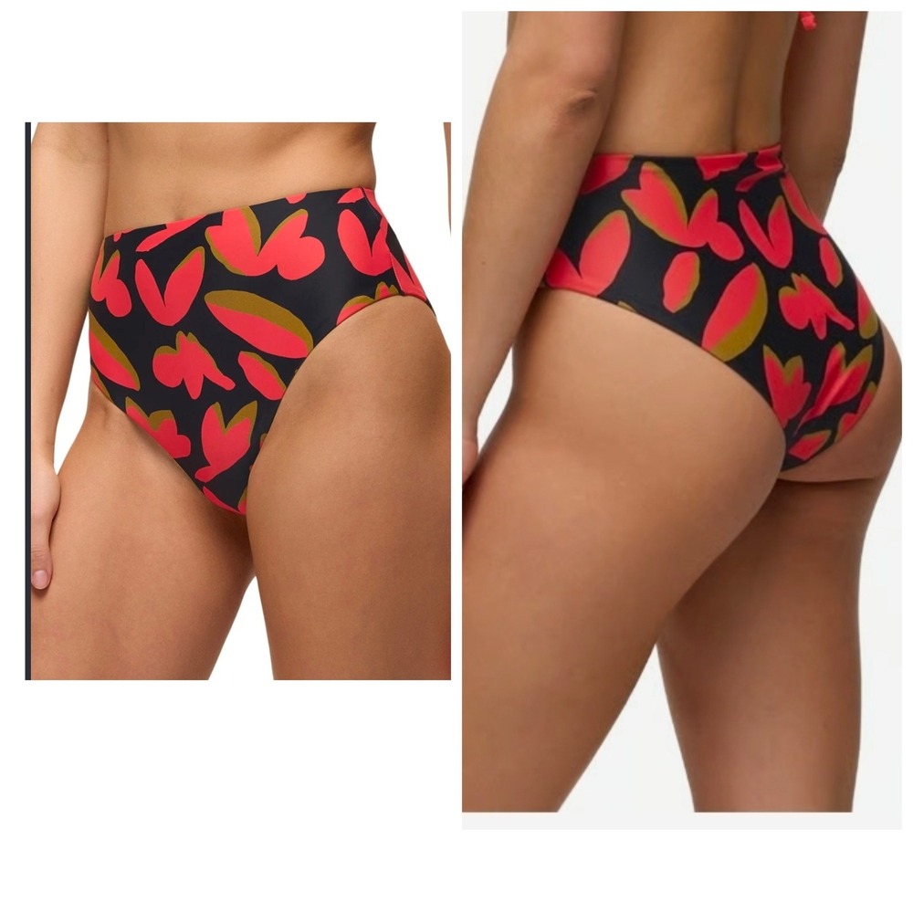 Prana Lahari High Rise Swim Bottom Womens S Rose Fire Indo Disco sporty